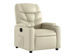 Poltrona| Poltrona Confortável | Poltrona reclinável elétrica couro artificial cor SHL863230 Creme