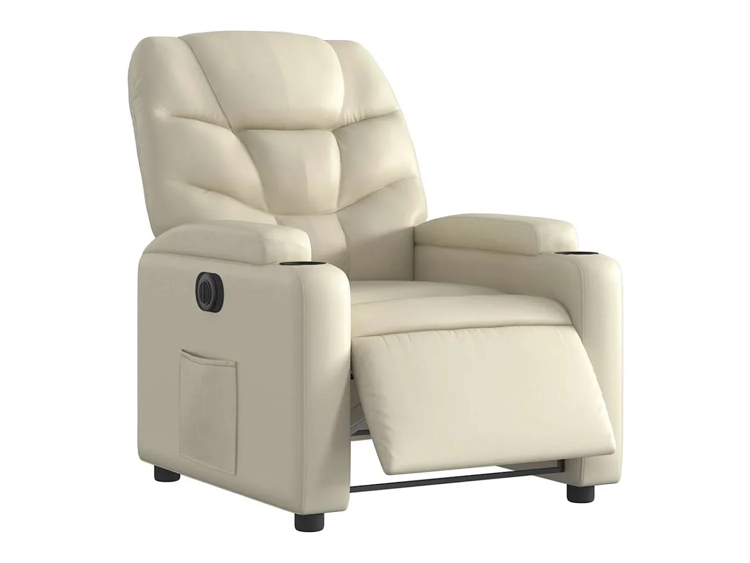 Poltrona| Poltrona Confortável | Poltrona reclinável elétrica couro artificial cor SHL863230 Creme