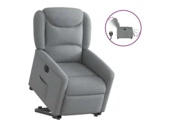 Poltrona* Poltrona Confortável | Poltrona reclinável elevatória elétrica tecido -claro SHL721551 Cinzento