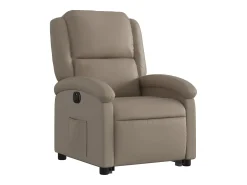 Poltrona* Poltrona Confortável | Poltrona reclinável elevatória elétrica couro artif. cappuccino SHL869728 Castanho