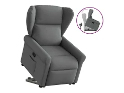 Poltrona* Poltrona Confortável | Poltrona reclinável elevatória tecido cinzento-escuro SHL103183 Cinza antracite