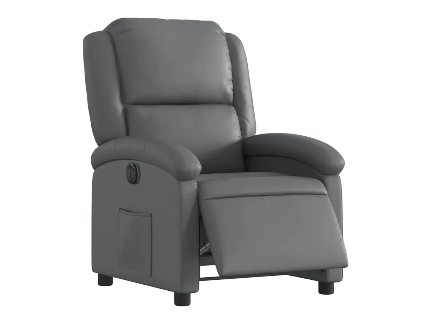 Poltrona| Poltrona Confortável | Poltrona reclinável elétrica couro artificial SHL910685 Cinzento