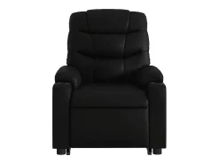 New Poltrona Confortável | Poltrona reclinável elevatória couro artificial SHL764463 Preto