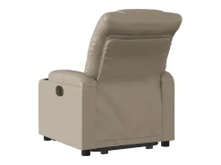 Outlet Poltrona Confortável | Poltrona reclinável elevatória couro artificial cor cappuccino SHL909950 Castanho