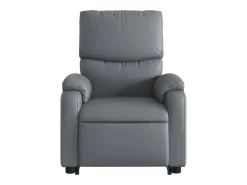 Poltrona| Poltrona Confortável | Poltrona reclinável elevatória couro artificial SHL30254 Cinzento