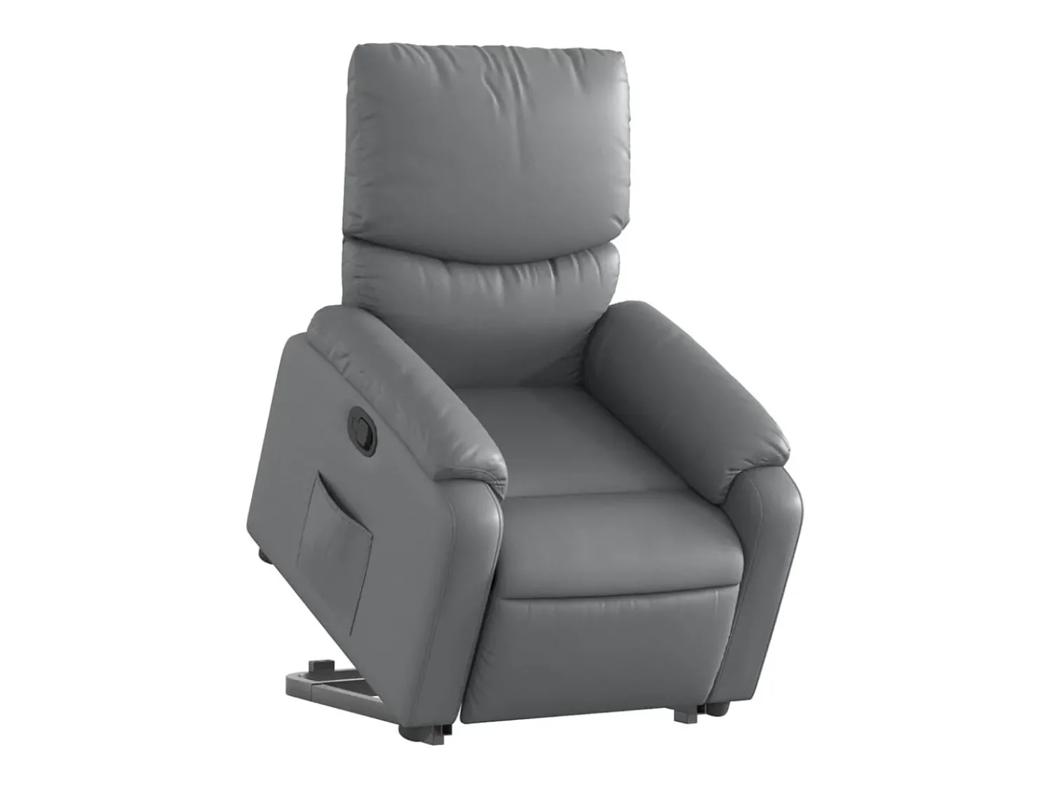 Poltrona| Poltrona Confortável | Poltrona reclinável elevatória couro artificial SHL30254 Cinzento