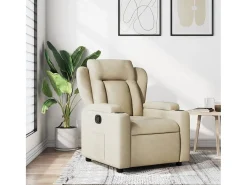 Poltrona* Poltrona Confortável | Poltrona reclinável em tecido SHL494111 Creme