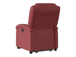 Poltrona Confortável | Poltrona reclinável elevatória couro artificial tinto SHL802470 Vermelho
