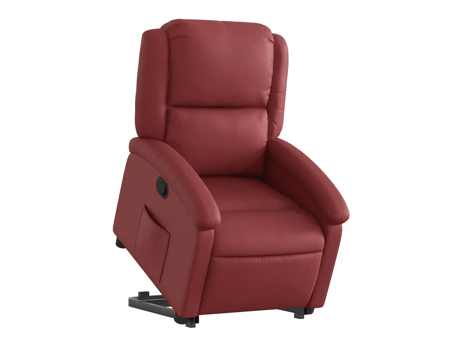 Poltrona Confortável | Poltrona reclinável elevatória couro artificial tinto SHL802470 Vermelho