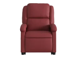 Poltrona Confortável | Poltrona reclinável elevatória couro artificial tinto SHL802470 Vermelho