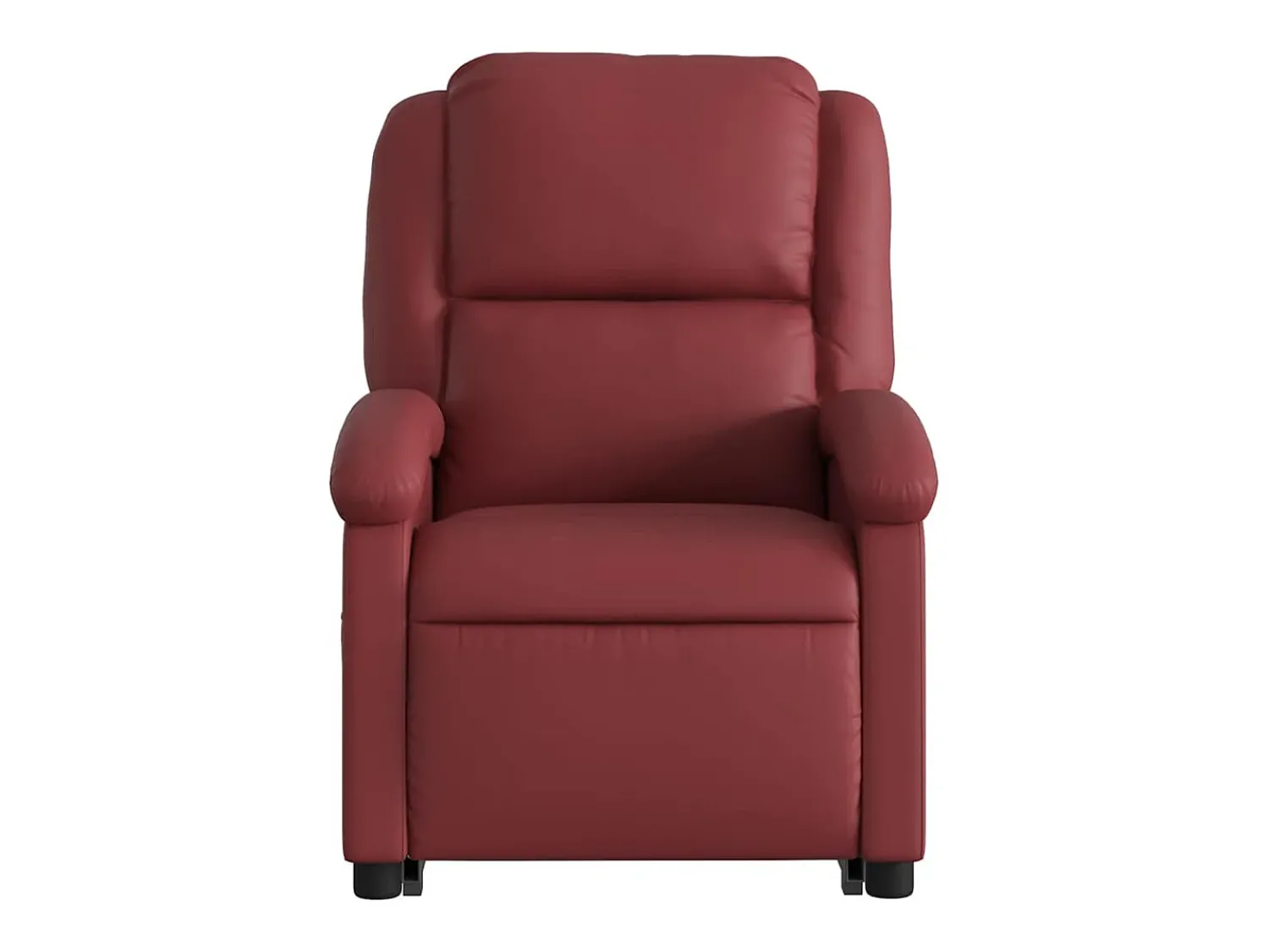 Poltrona Confortável | Poltrona reclinável elevatória couro artificial tinto SHL802470 Vermelho