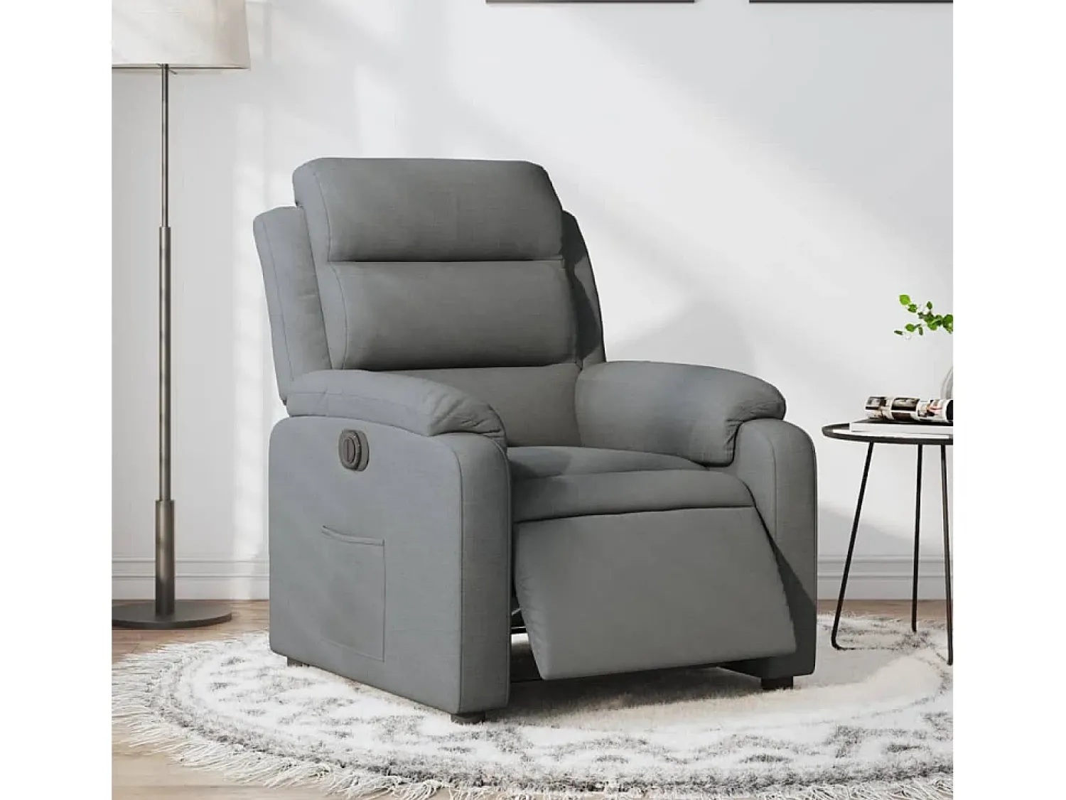 Poltrona* Poltrona Confortável | Poltrona reclinável elétrica tecido cinzento-escuro SHL917674 Cinza antracite