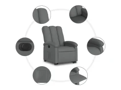 Poltrona* Poltrona Confortável | Poltrona reclinável elevatória elétrica tecido cinzento-escuro SHL350785 Cinza antracite