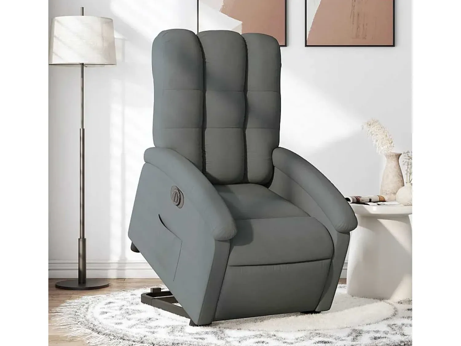 Poltrona* Poltrona Confortável | Poltrona reclinável elevatória elétrica tecido cinzento-escuro SHL350785 Cinza antracite