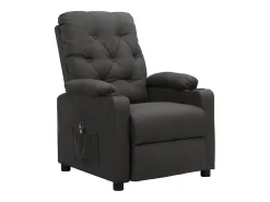 Poltrona Confortável | Poltrona reclinável elétrica tecido cinzento-escuro SHL693839^ Poltrona