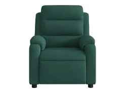 Discount Poltrona Confortável | Poltrona reclinável elétrica veludo verde-escuro SHL821732 Verde pinho