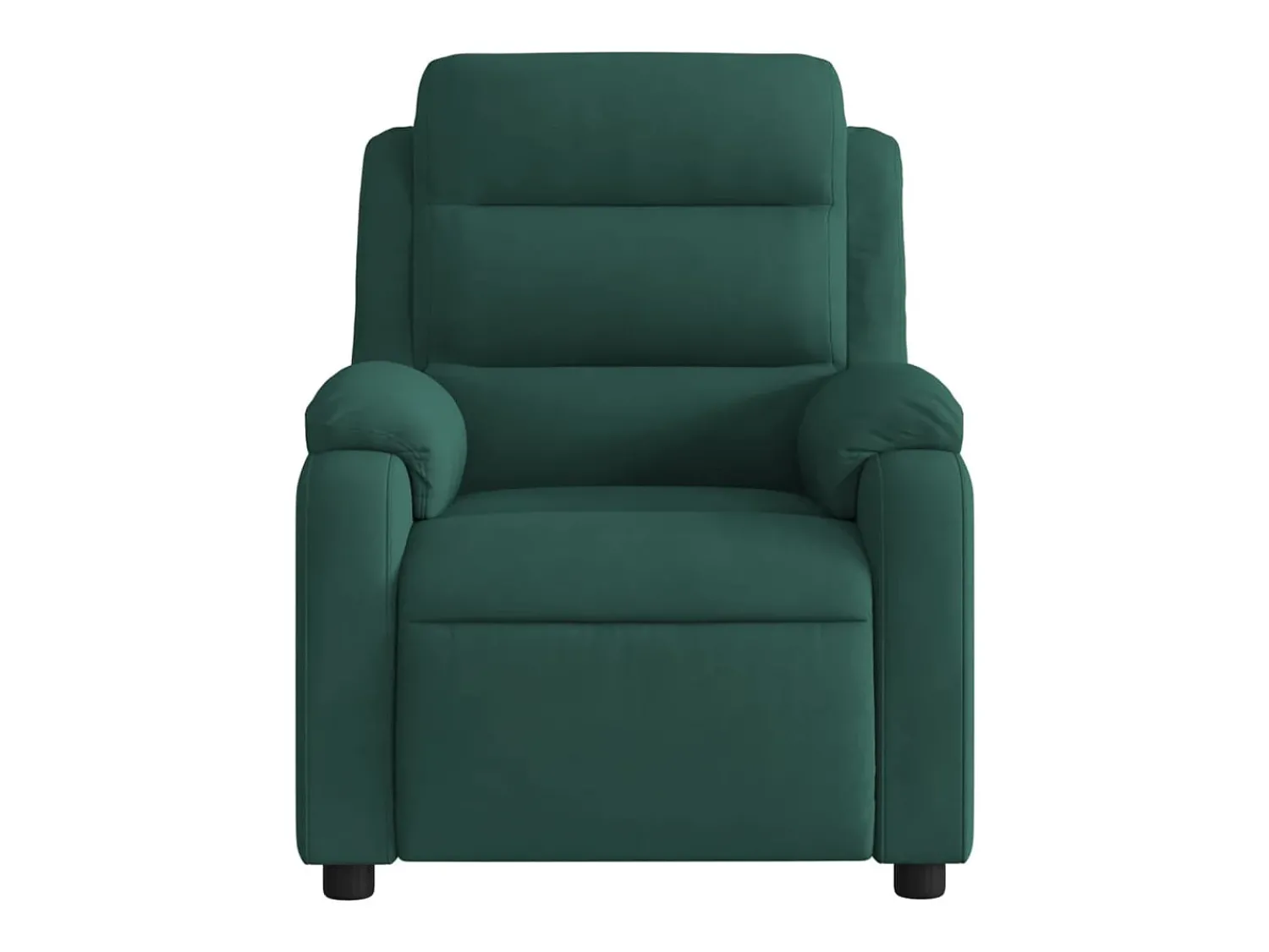 Discount Poltrona Confortável | Poltrona reclinável elétrica veludo verde-escuro SHL821732 Verde pinho