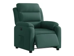 Discount Poltrona Confortável | Poltrona reclinável elétrica veludo verde-escuro SHL821732 Verde pinho