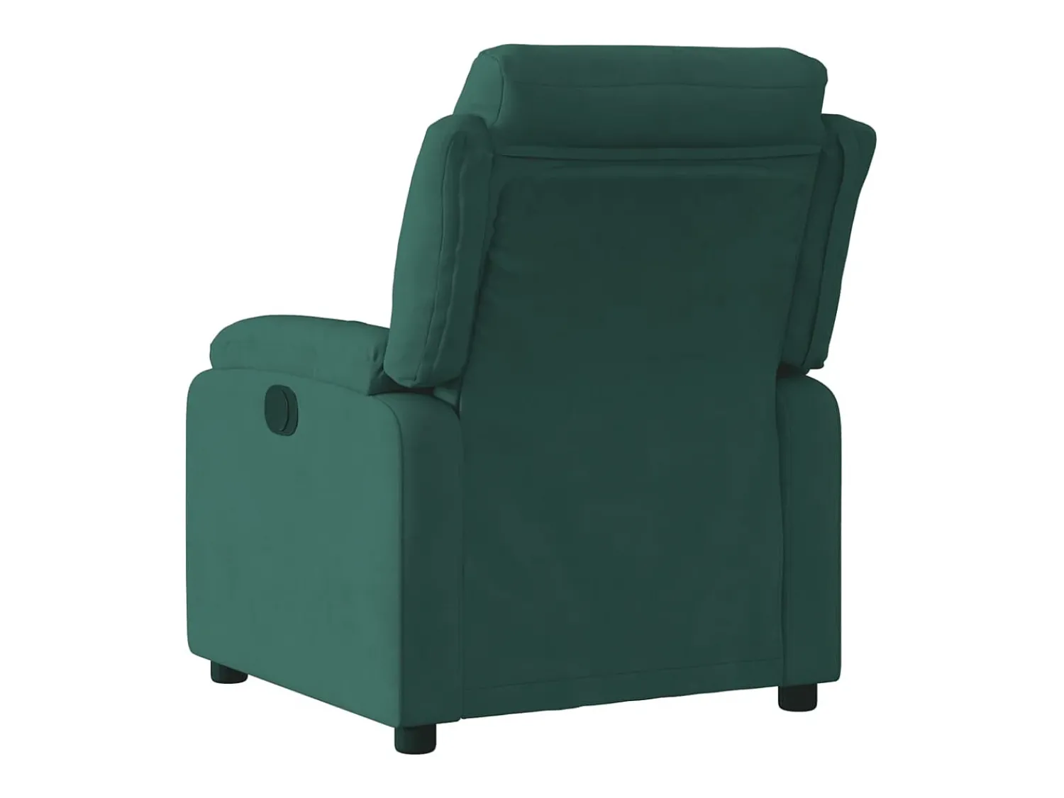 Discount Poltrona Confortável | Poltrona reclinável elétrica veludo verde-escuro SHL821732 Verde pinho