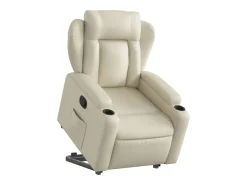 Poltrona Confortável | Poltrona reclinável elevatória couro artificial cor SHL781365^ Poltrona