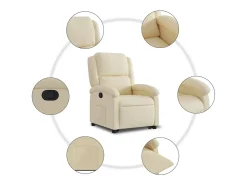 Poltrona Confortável | Poltrona reclinável elevatória tecido cor SHL552834^ Poltrona
