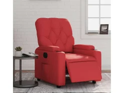 Poltrona| Poltrona Confortável | Poltrona reclinável elétrica couro artificial SHL586039 Vermelho