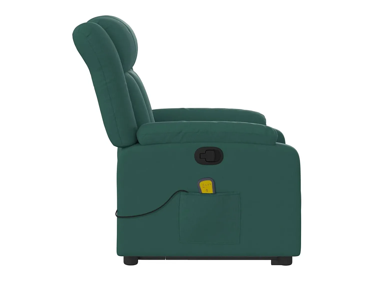 Poltrona Confortável | Poltrona reclinável elevatória de massagens tecido verde-escuro SHL628304^ Poltrona