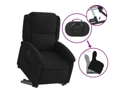 Poltrona* Poltrona Confortável | Poltrona reclinável elevatória veludo SHL65453 Preto