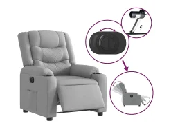 Poltrona* Poltrona Confortável | Poltrona reclinável elétrica tecido -claro SHL14552 Cinzento