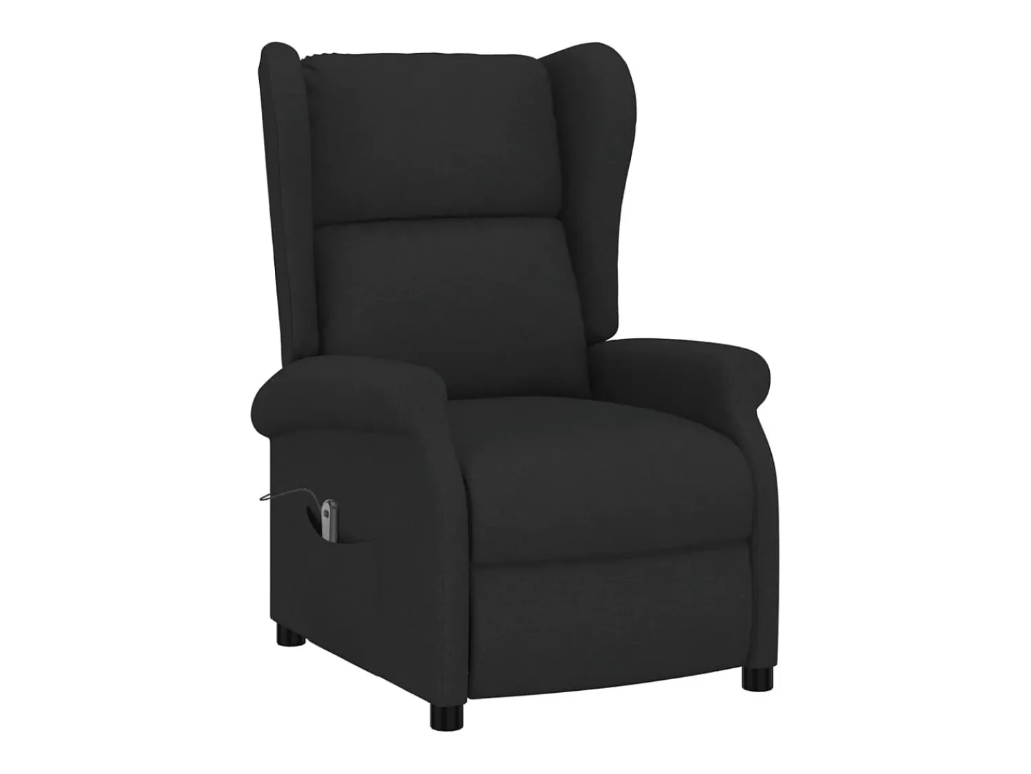 Poltrona Confortável | Poltrona reclinável elétrica tecido SHL556254 Preto