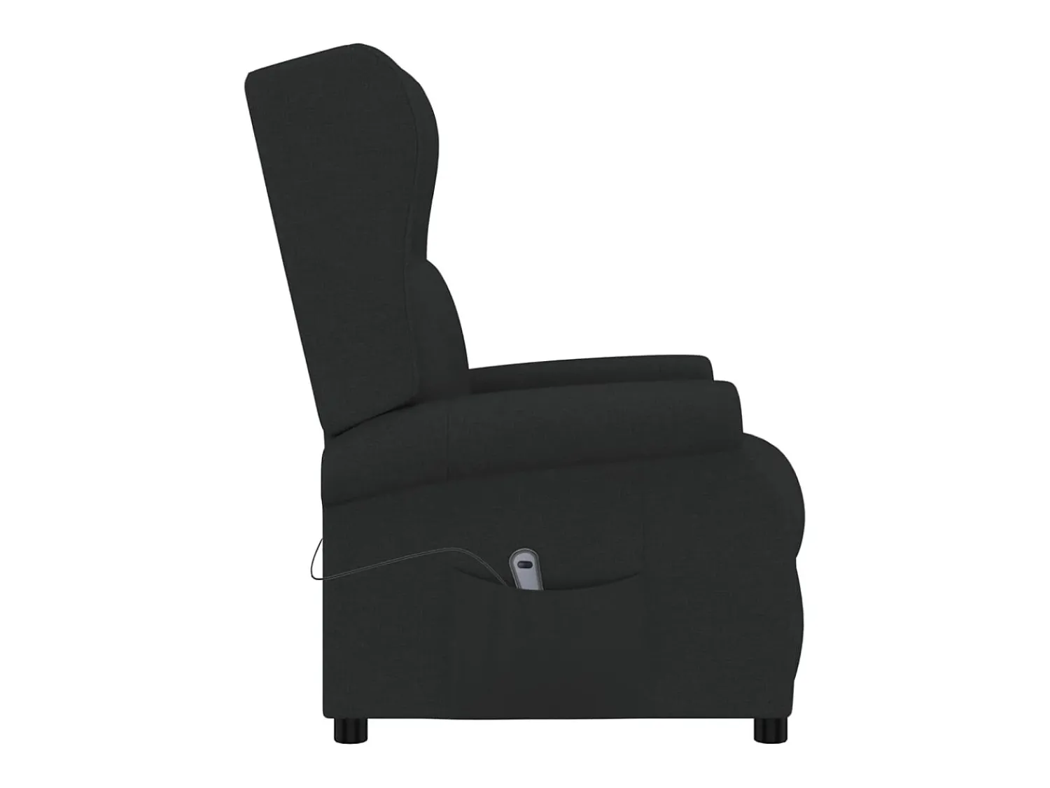 Poltrona Confortável | Poltrona reclinável elétrica tecido SHL556254 Preto
