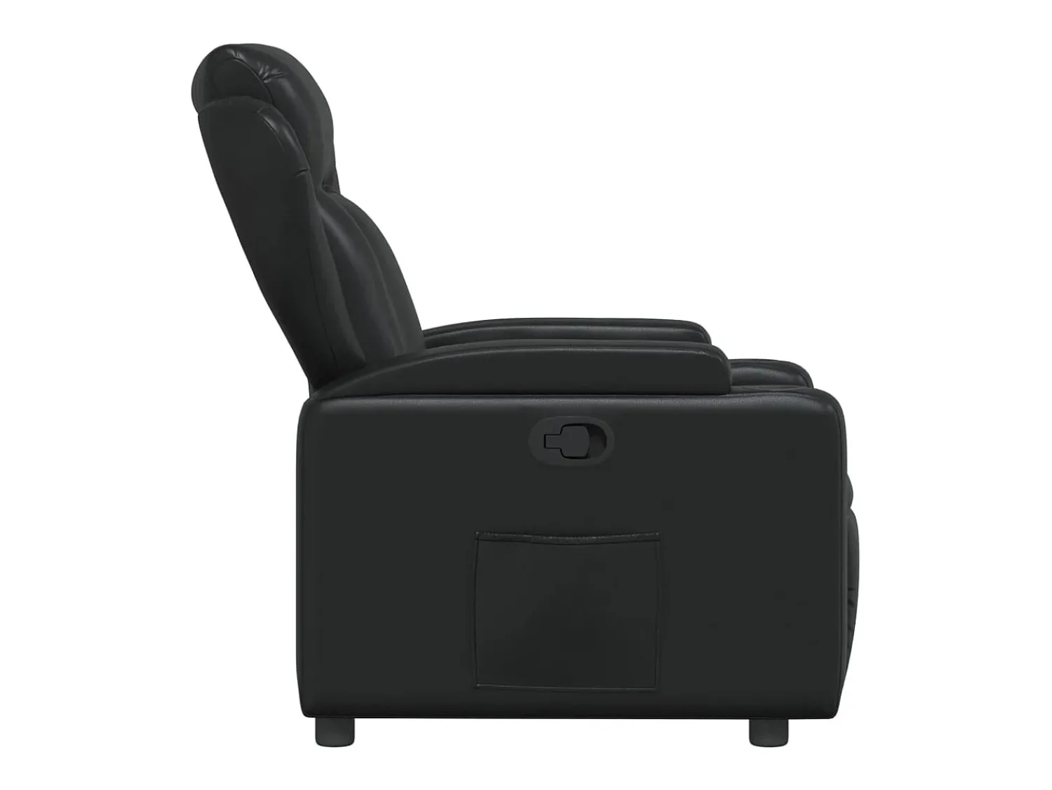 Poltrona* Poltrona Confortável | Poltrona reclinável em couro sintético SHL626708 Preto