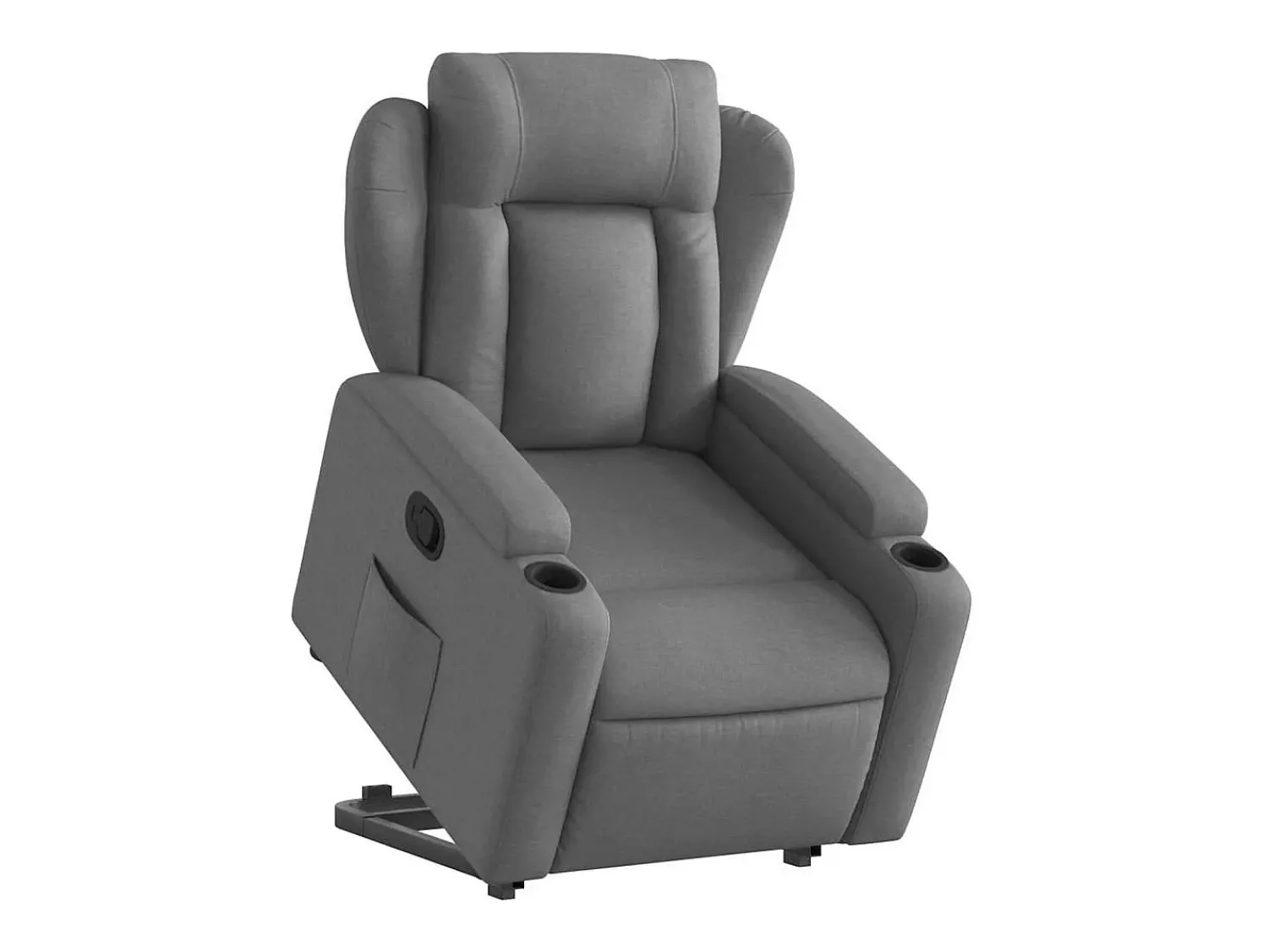 Poltrona Confortável | Poltrona reclinável elevatória tecido cinzento-escuro SHL570840^ Poltrona