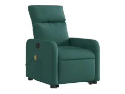 Poltrona| Poltrona Confortável | Poltrona reclinável elevatória de massagens tecido verde-escuro SHL720816 Verde pinho