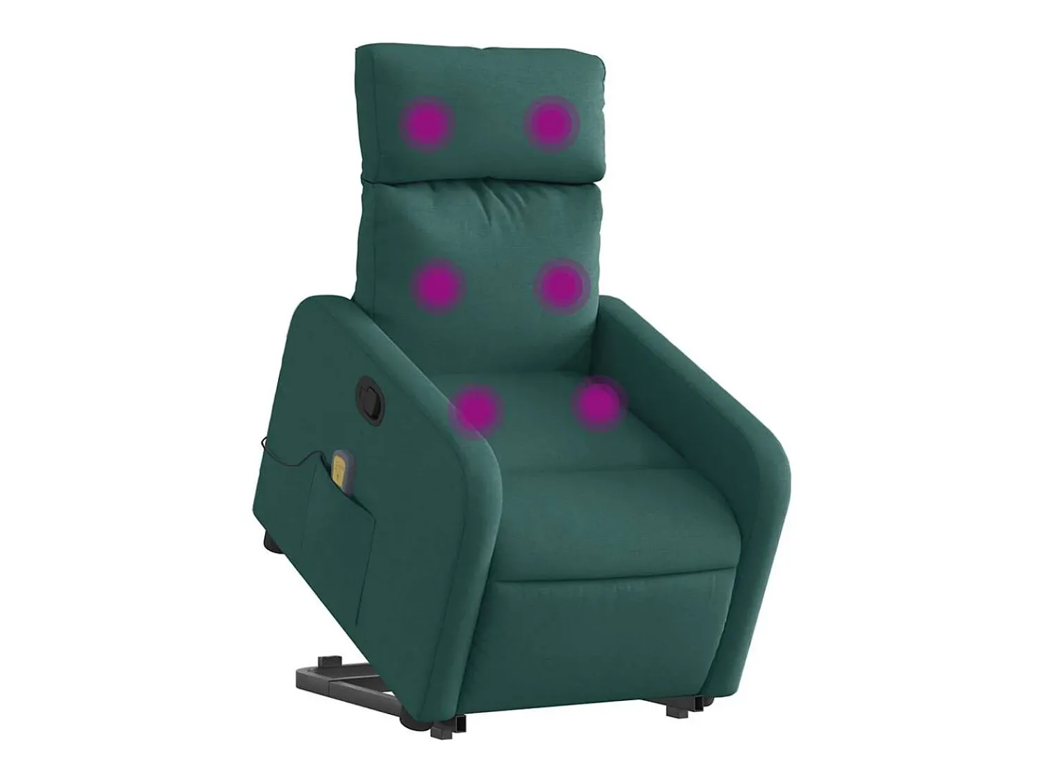 Poltrona| Poltrona Confortável | Poltrona reclinável elevatória de massagens tecido verde-escuro SHL720816 Verde pinho