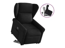 Poltrona| Poltrona Confortável | Poltrona reclinável elevatória tecido SHL262037 Preto