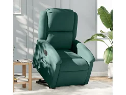 Poltrona* Poltrona Confortável | Poltrona reclinável elevatória elétrica veludo verde-escuro SHL880495 Verde pinho