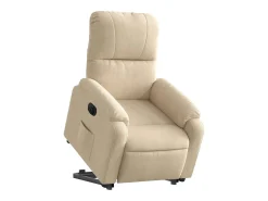 Poltrona| Poltrona Confortável | Poltrona reclinável elevatória elétrica tecido microfibra SHL350229 Creme