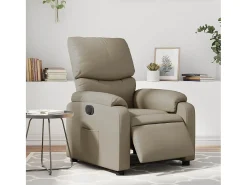 Poltrona* Poltrona Confortável | Poltrona reclinável elétrica couro artificial cor cappuccino SHL43641 Castanho