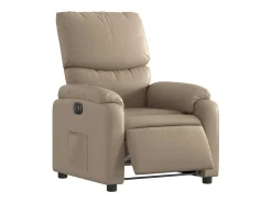 Poltrona* Poltrona Confortável | Poltrona reclinável elétrica couro artificial cor cappuccino SHL43641 Castanho