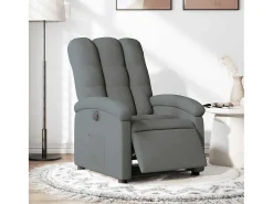 Outlet Poltrona Confortável | Poltrona reclinável elétrica tecido cinzento-escuro SHL400451 Cinza antracite