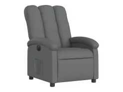 Outlet Poltrona Confortável | Poltrona reclinável elétrica tecido cinzento-escuro SHL400451 Cinza antracite