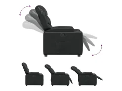 Poltrona| Poltrona Confortável | Poltrona reclinável em couro sintético SHL754048 Preto