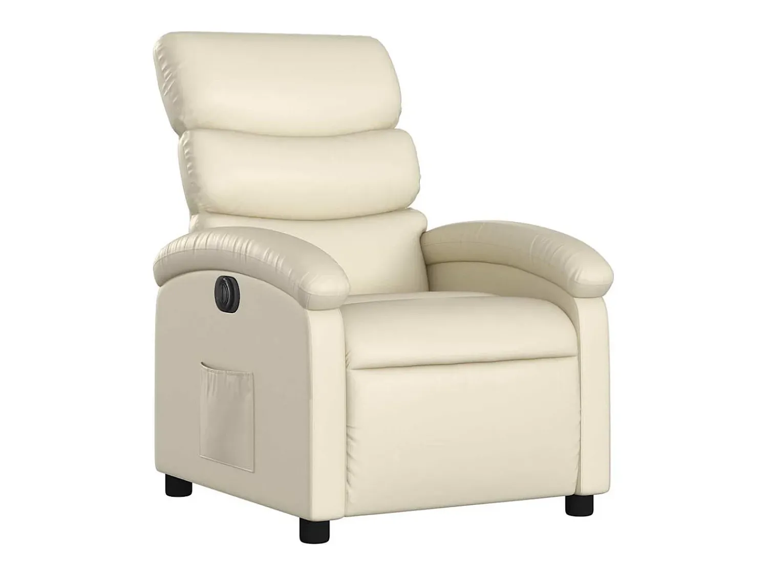 Poltrona| Poltrona Confortável | Poltrona reclinável elétrica couro artificial cor SHL223724 Creme