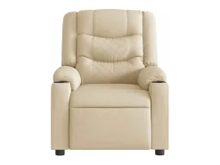 Hot Poltrona Confortável | Poltrona reclinável elétrica tecido cor SHL276164 Creme