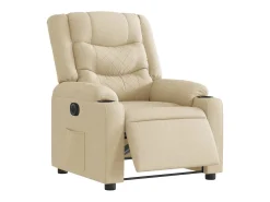 Hot Poltrona Confortável | Poltrona reclinável elétrica tecido cor SHL276164 Creme