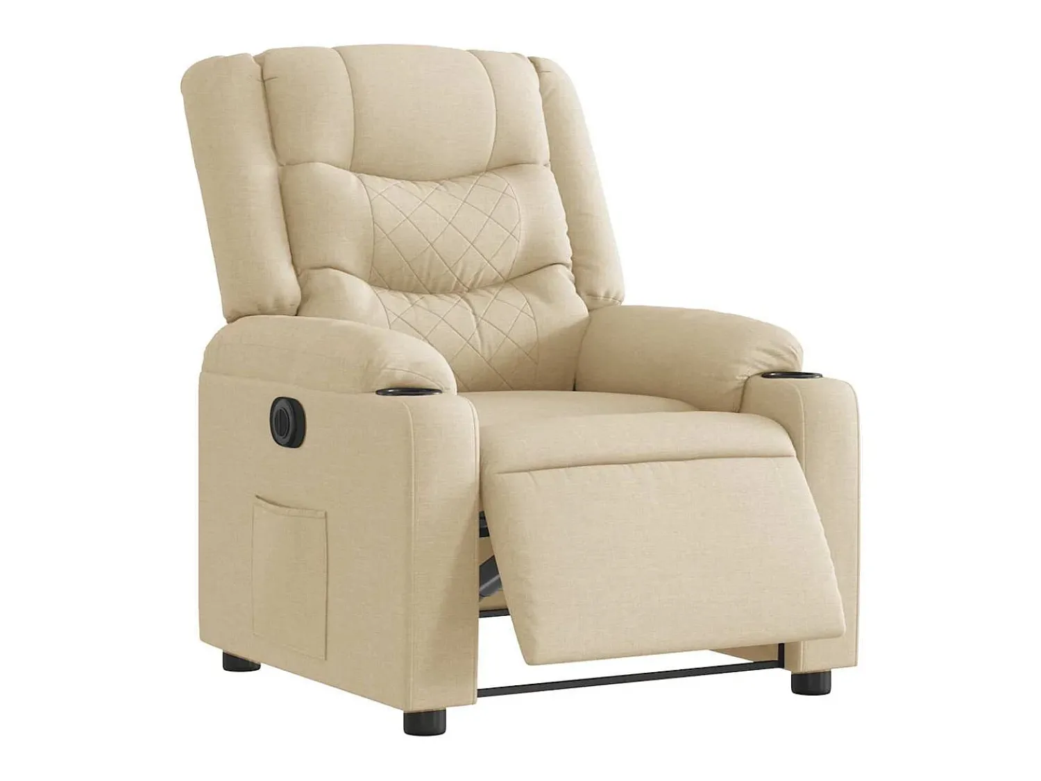 Hot Poltrona Confortável | Poltrona reclinável elétrica tecido cor SHL276164 Creme