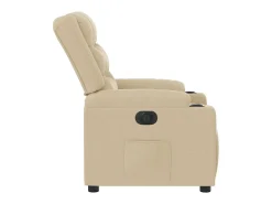 Hot Poltrona Confortável | Poltrona reclinável elétrica tecido cor SHL276164 Creme