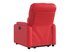 Best Poltrona Confortável | Poltrona reclinável elevatória elétrica couro artif. SHL962770 Vermelho