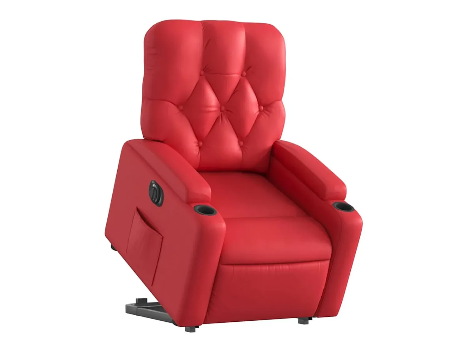 Best Poltrona Confortável | Poltrona reclinável elevatória elétrica couro artif. SHL962770 Vermelho